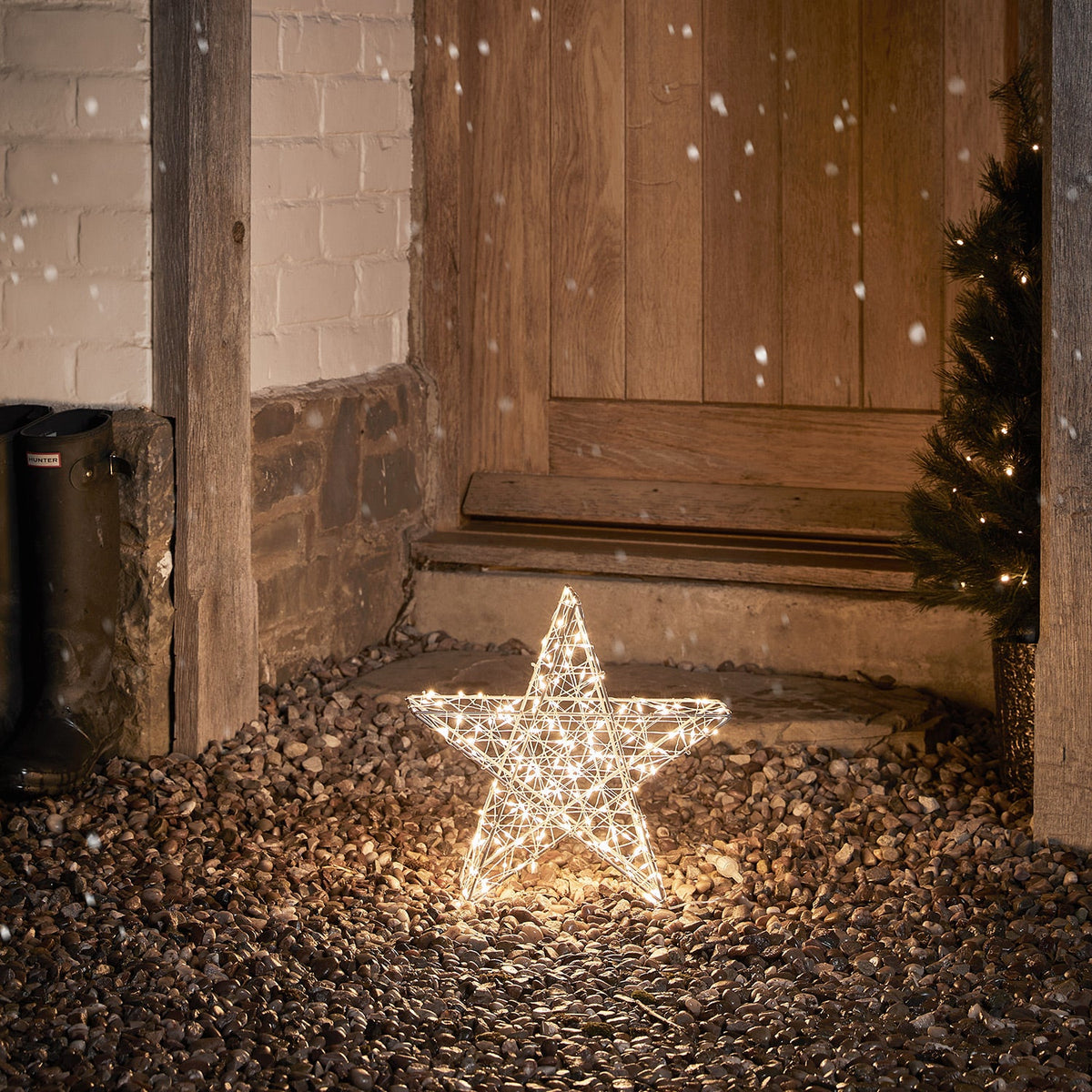 LED Star Bicolor Christmas Decoration – Outdoor 35 cm