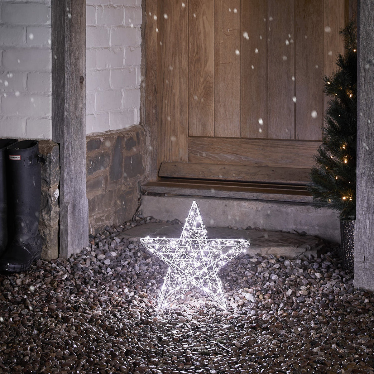 LED Star Bicolor Christmas Decoration – Outdoor 35 cm