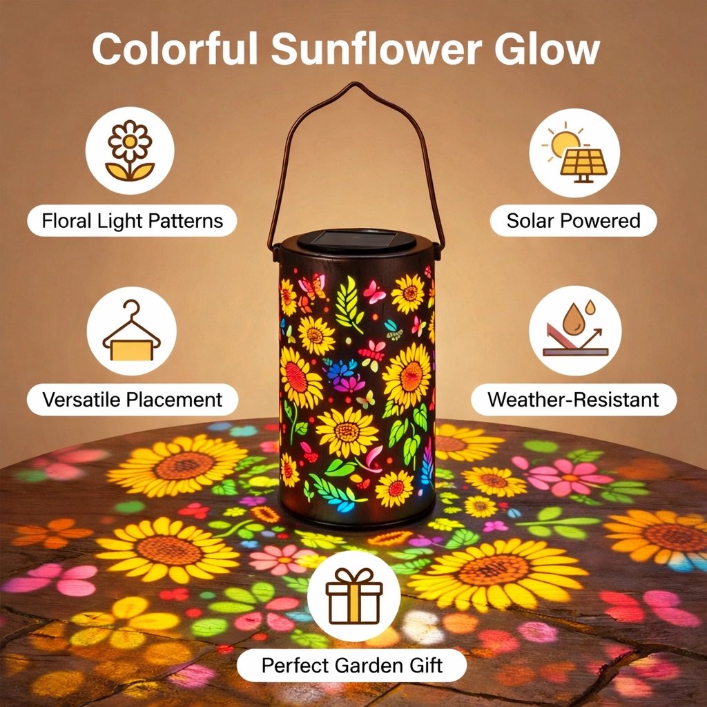 SunflowerLamp – Solar garden light with sunflower design