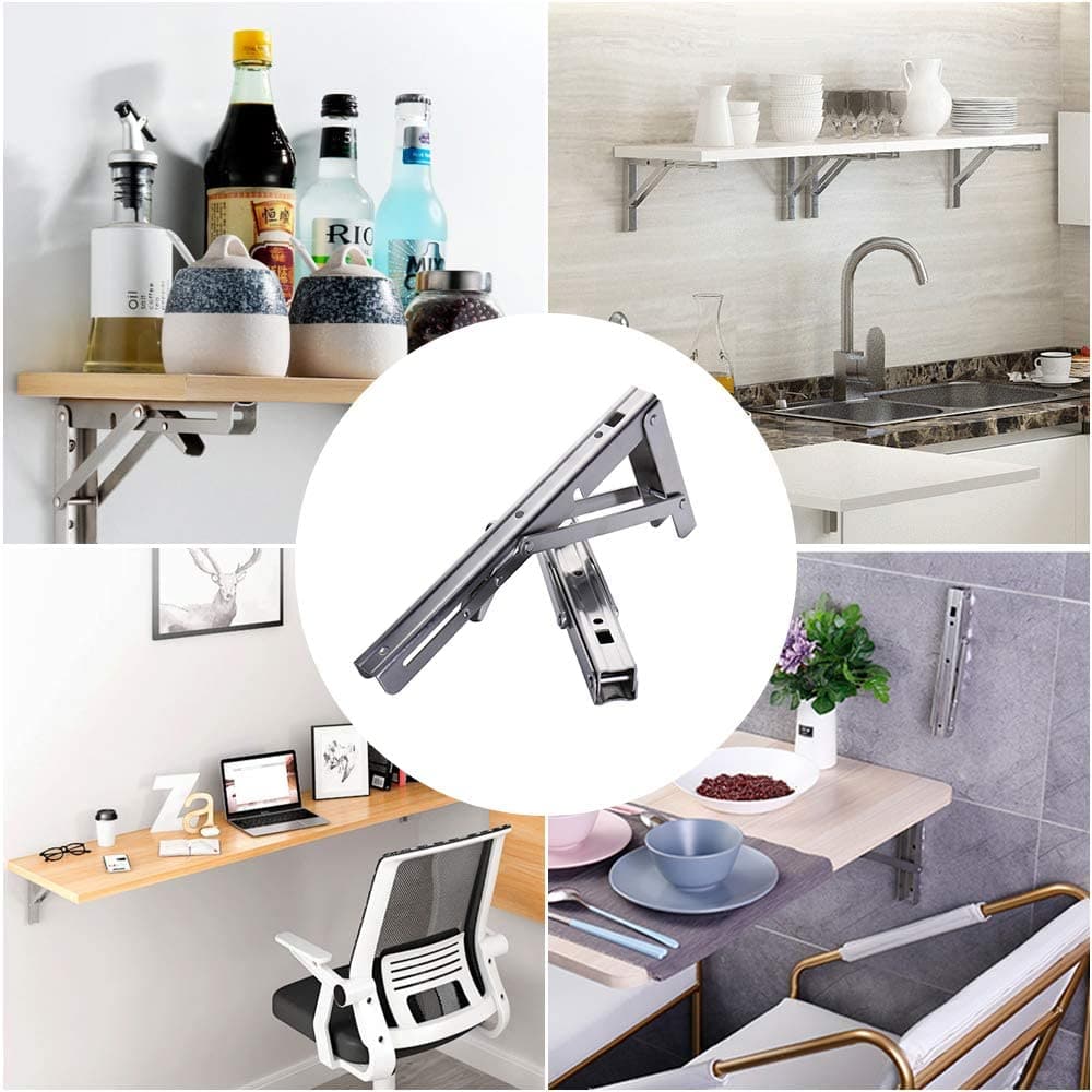 EasyFold – Foldable stainless steel shelf bracket