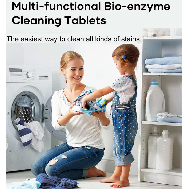 TotalClean Bio-Enzyme Cleaning Tablets, Multi-Action Stain Remover