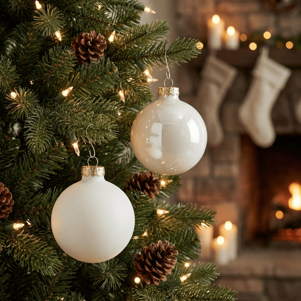Wool White Christmas Baubles Value Pack – 3 Sizes