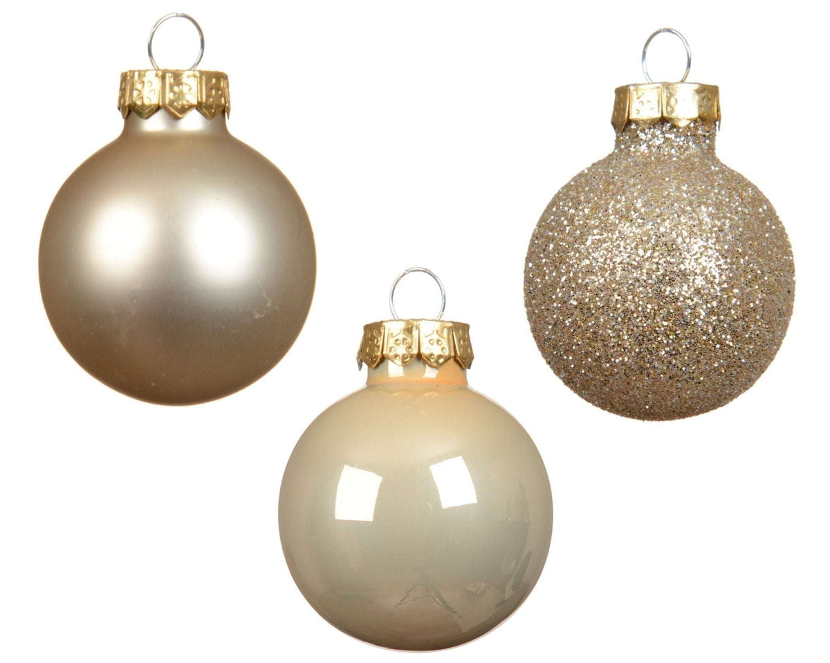 Pearl Christmas Baubles Value Set – 3 Sizes