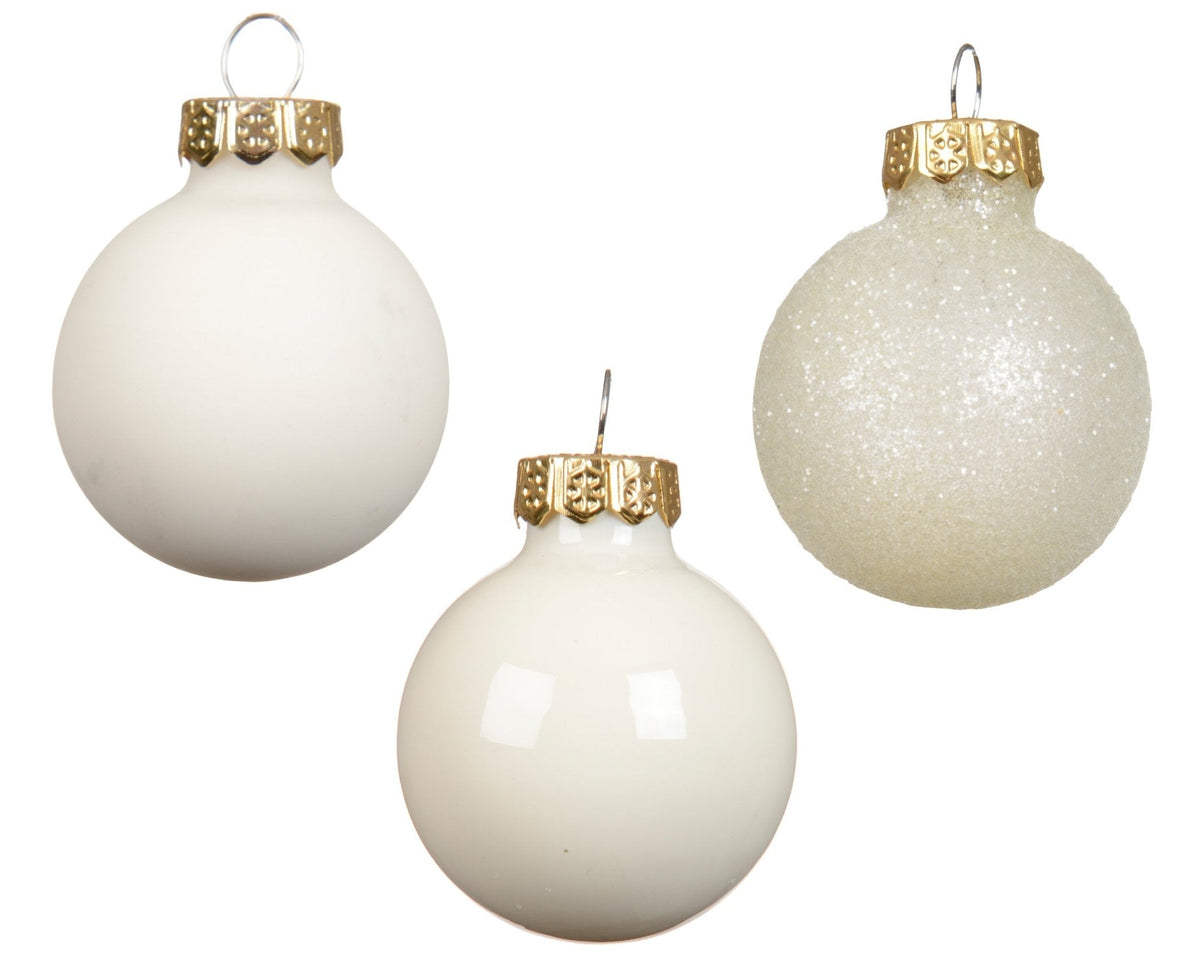 Wool White Christmas Baubles Value Pack – 3 Sizes