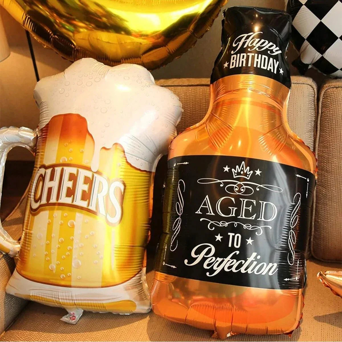 Oktoberfest bottle balloons beer & whiskey, party decorations 4 variants