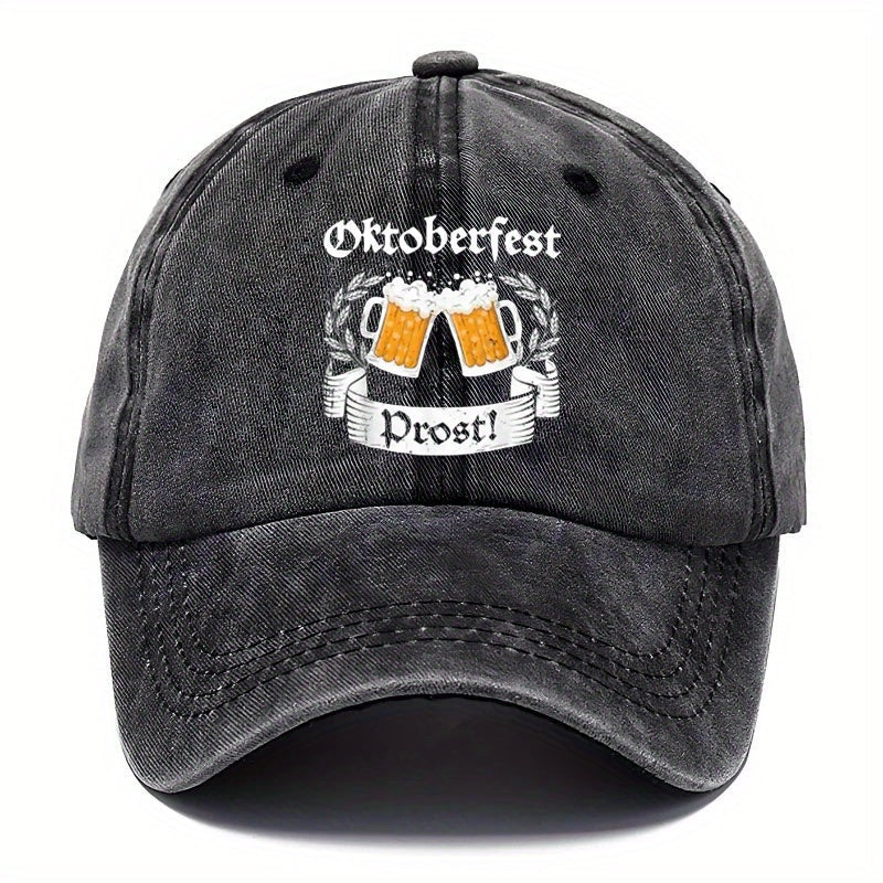 Oktoberfest Baseball Cap Retro, Beer Mug Print Unisex