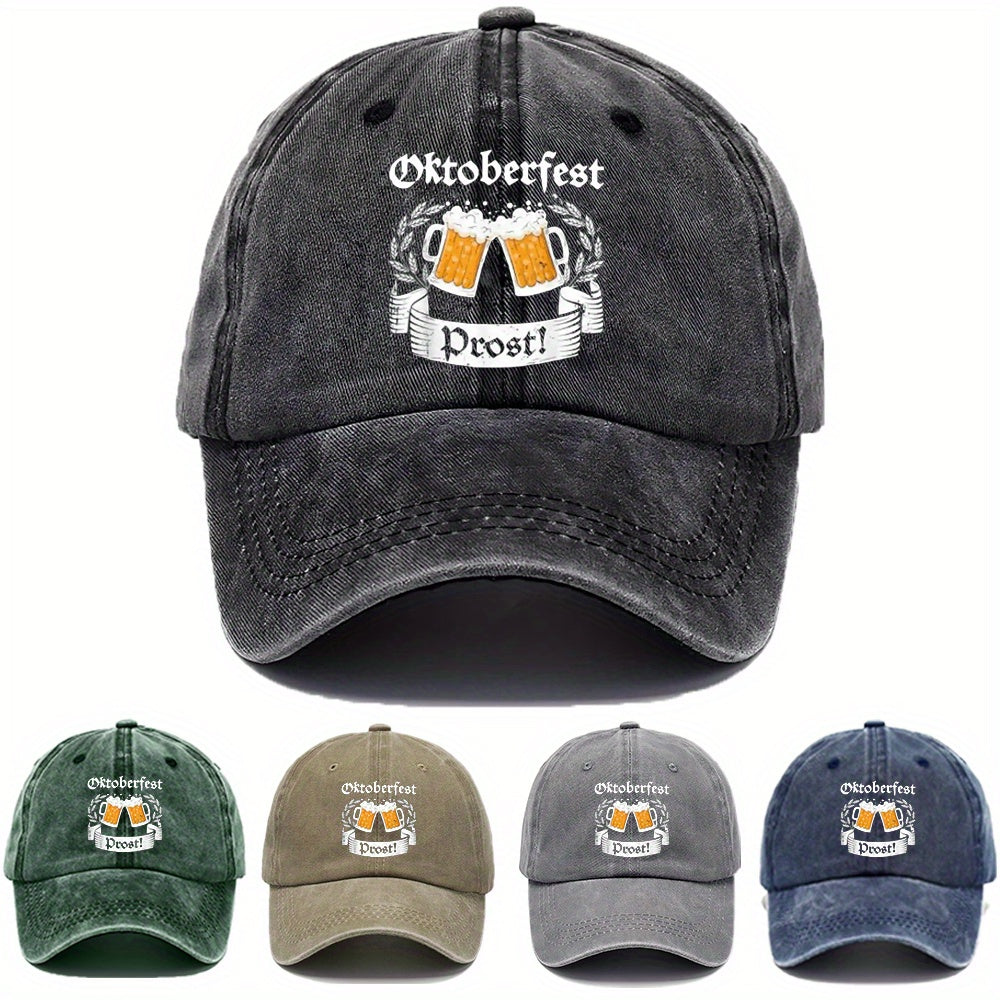 Oktoberfest Baseball Cap Retro, Beer Mug Print Unisex