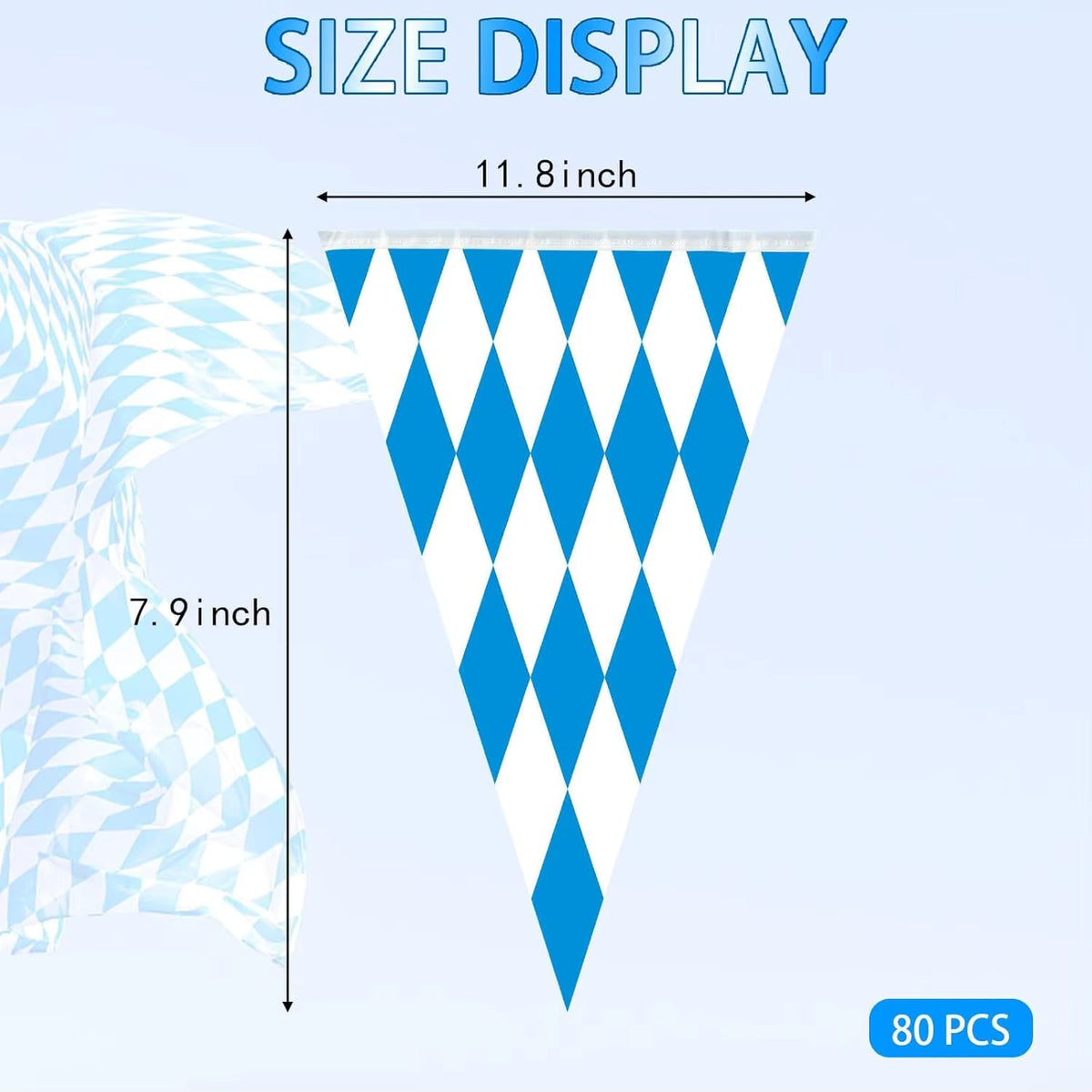 Oktoberfest Bunting 40m Waterproof, Bavarian Party Decoration Outdoor