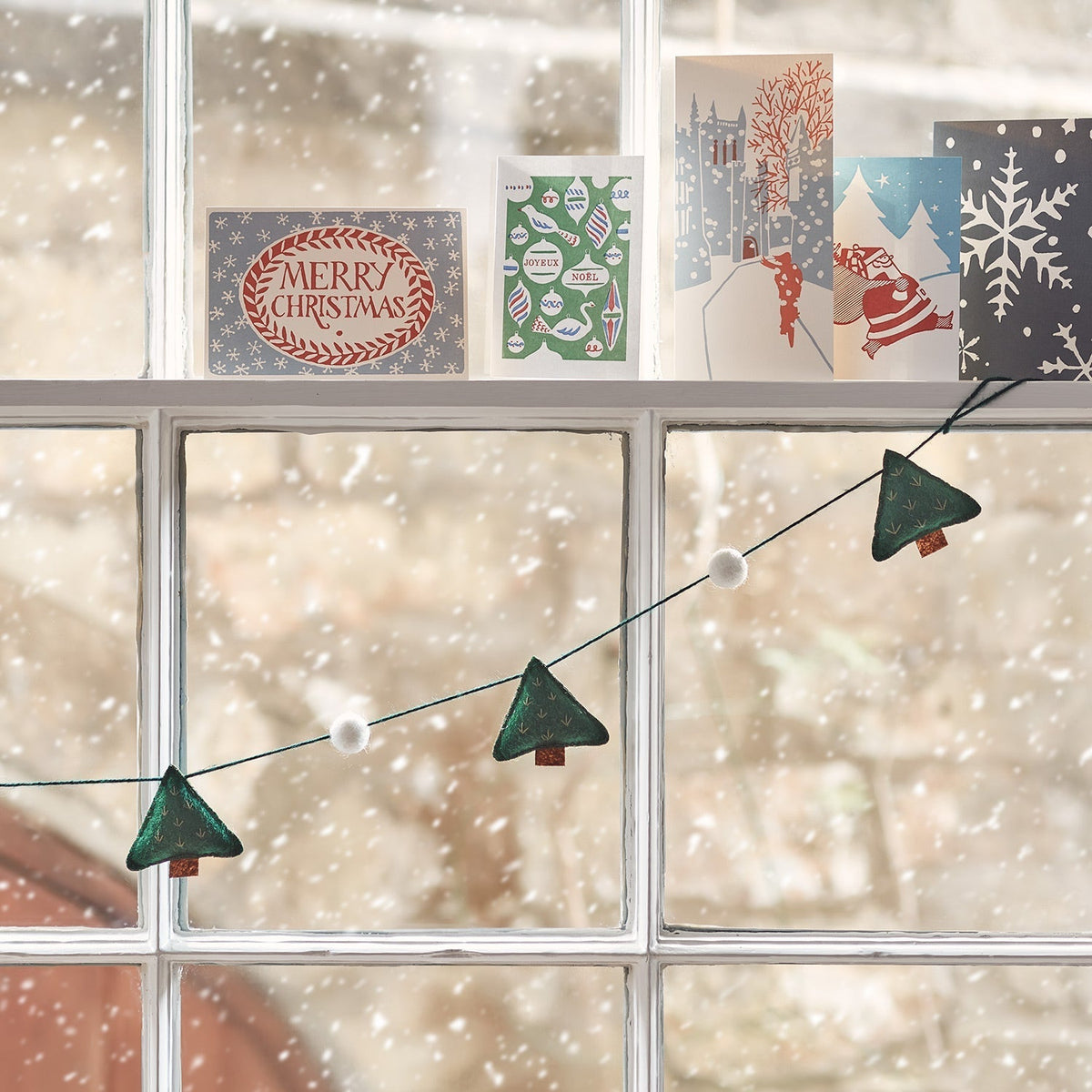 Felt Christmas Garland – Fir Branch Decoration for Interiors