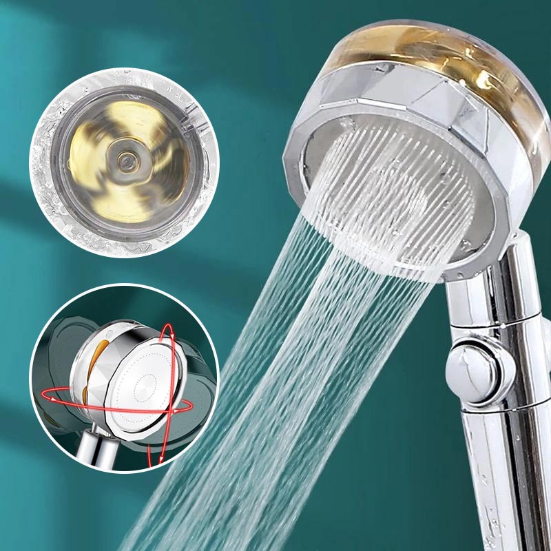 SpinShower 360-Degree Rotating High-Pressure Shower Head