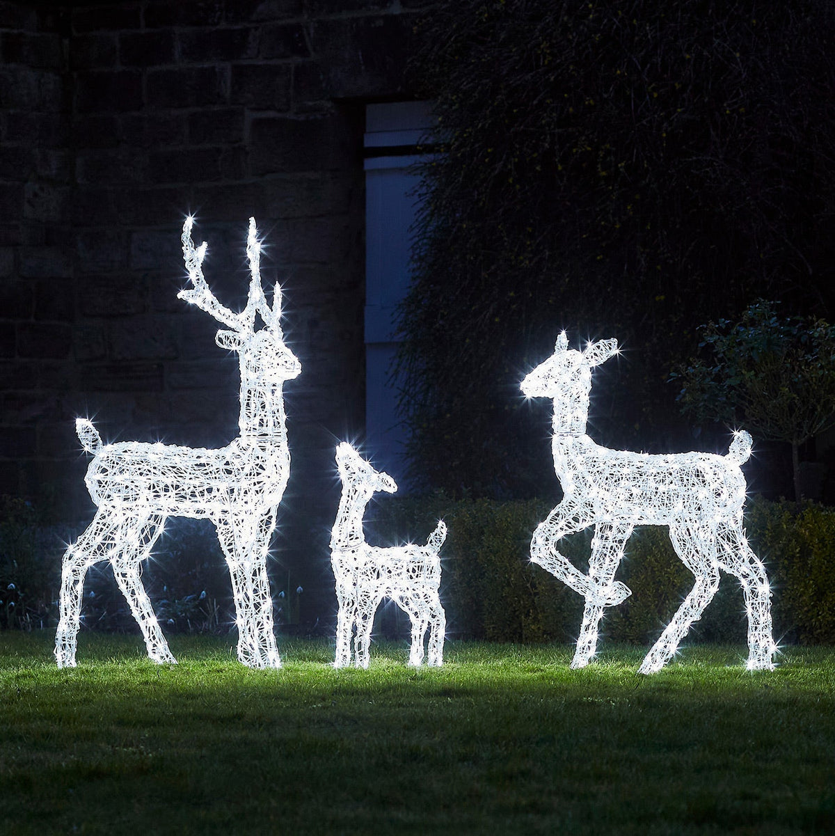 LED Reindeer Family Outdoor – 540 LEDs, Timer Function