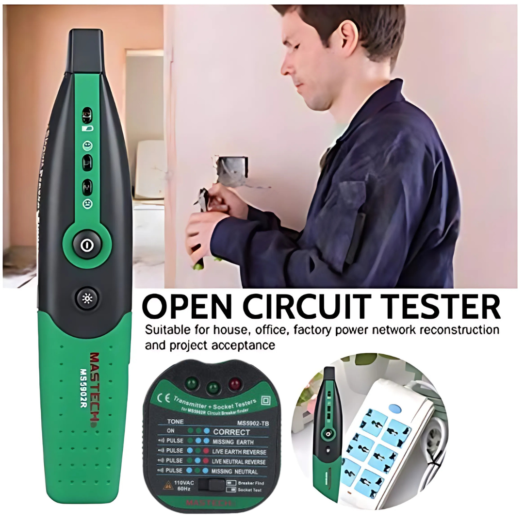 FuseFinder Fuse Tester with Socket Check and Flashlight