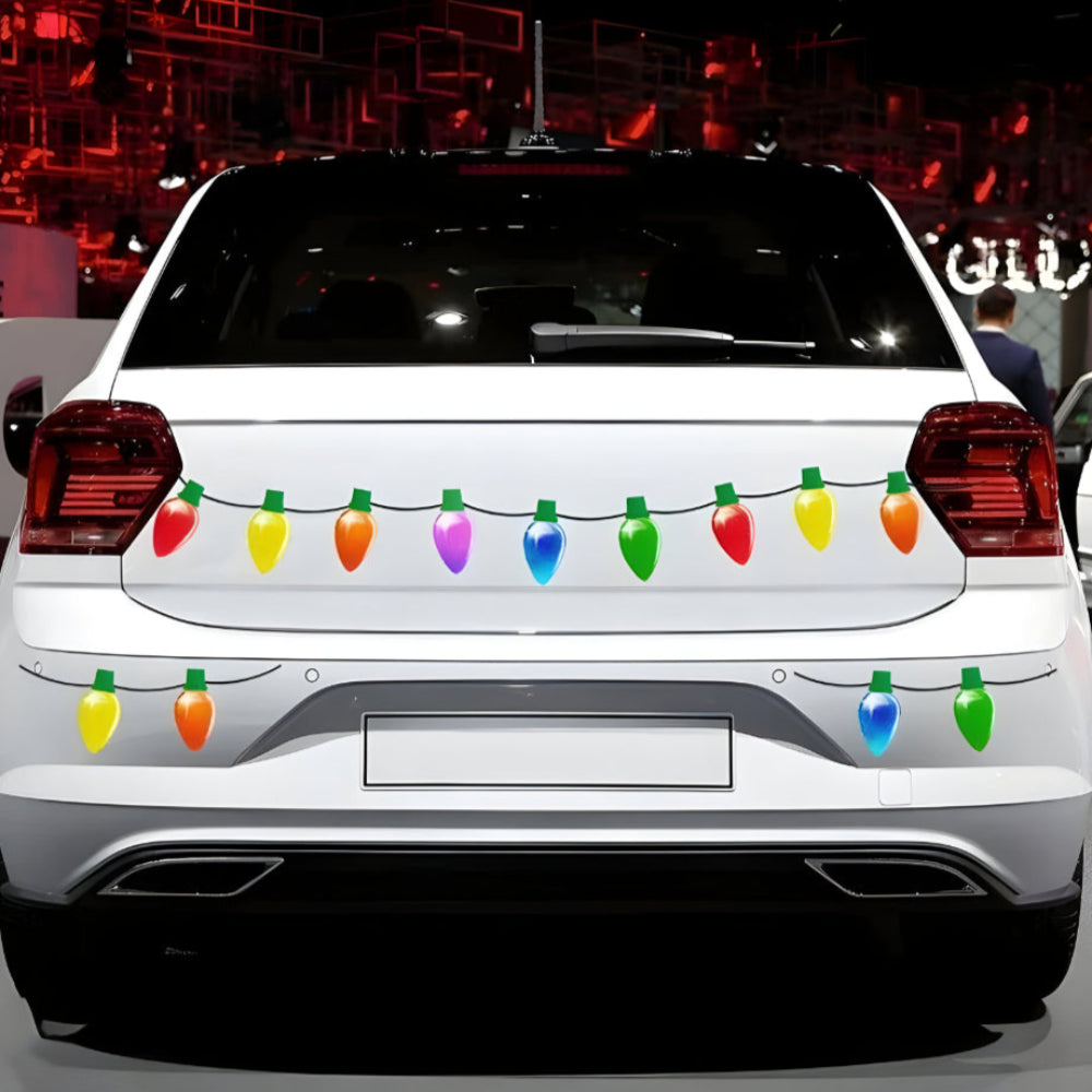 Magnetic Christmas Bulb Decorations – Reflective Stickers