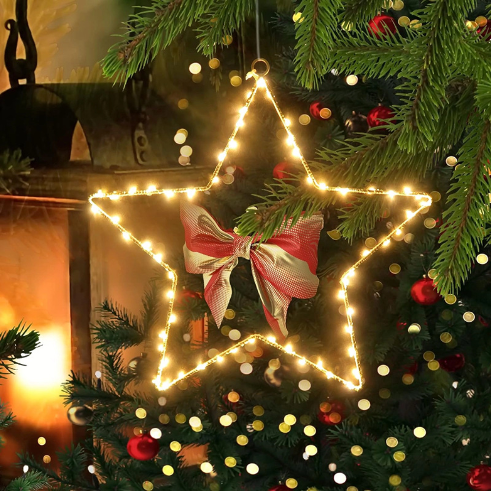 LED Metal Star Lights – Christmas Wall and Window Decoration