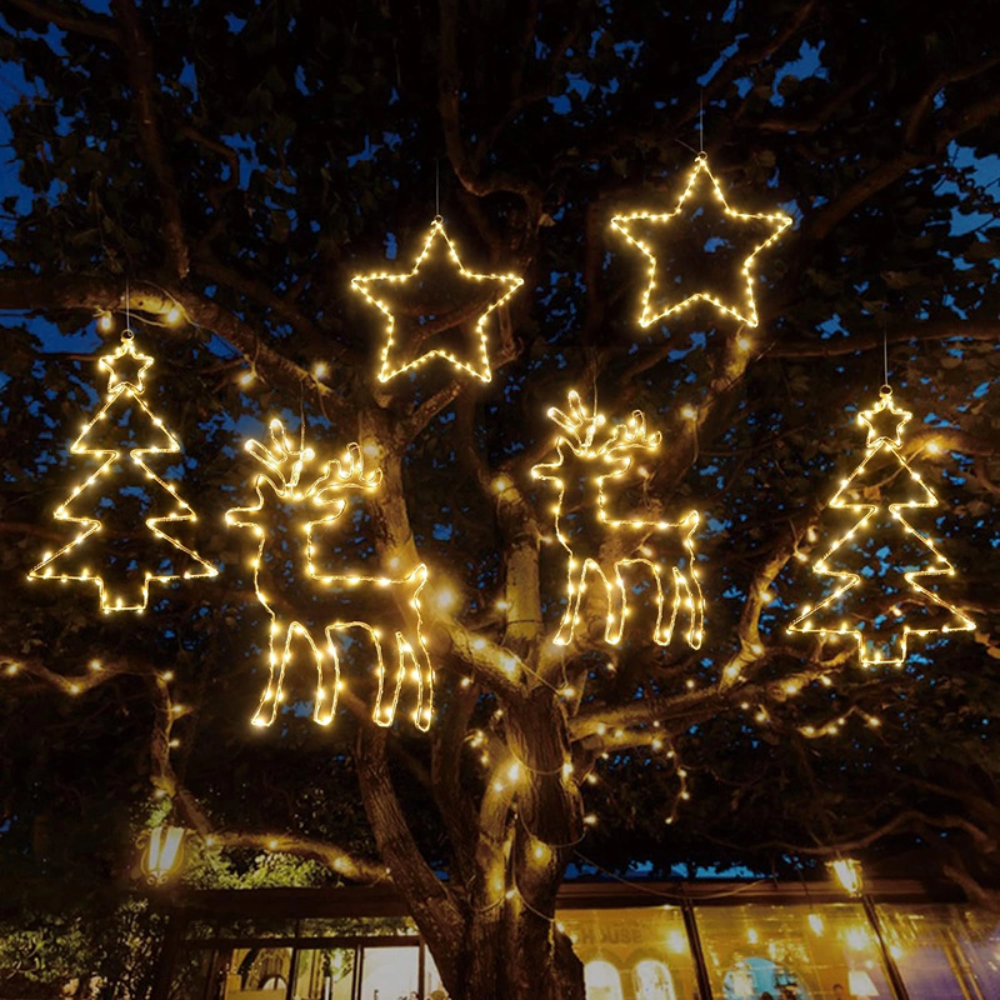 LED Metal Star Lights – Christmas Wall and Window Decoration