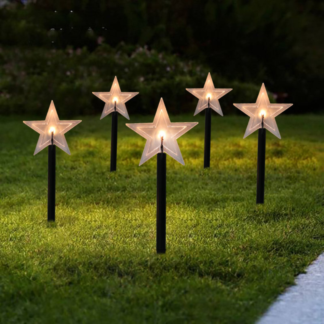LED Star Garden Stake Outdoor – Christmas Lighting with Ground Spike