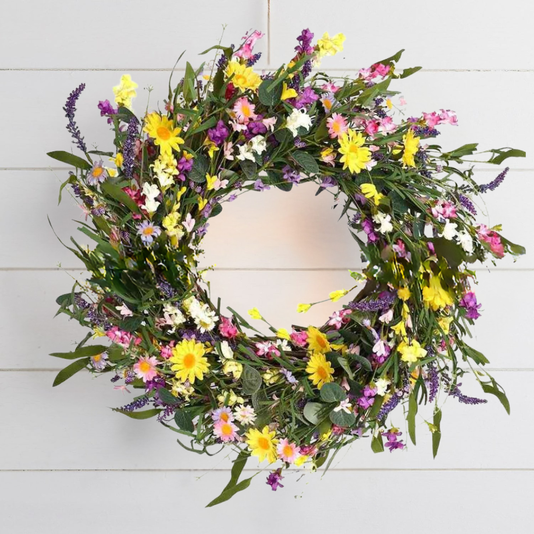 Artificial Lavender Wreath – Reusable Door Wreath
