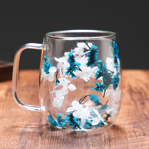 CrystalMug Double-Walled Glass, Insulated Coffee Mug