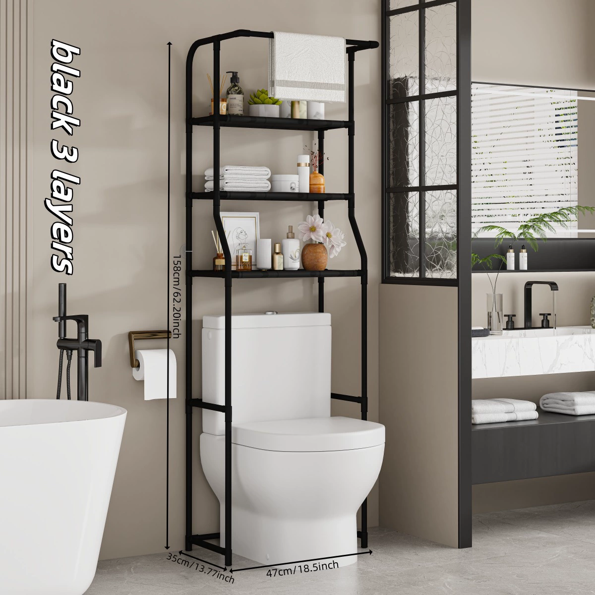 BathroomShelf Minimalist 3-Tier Bathroom Shelf