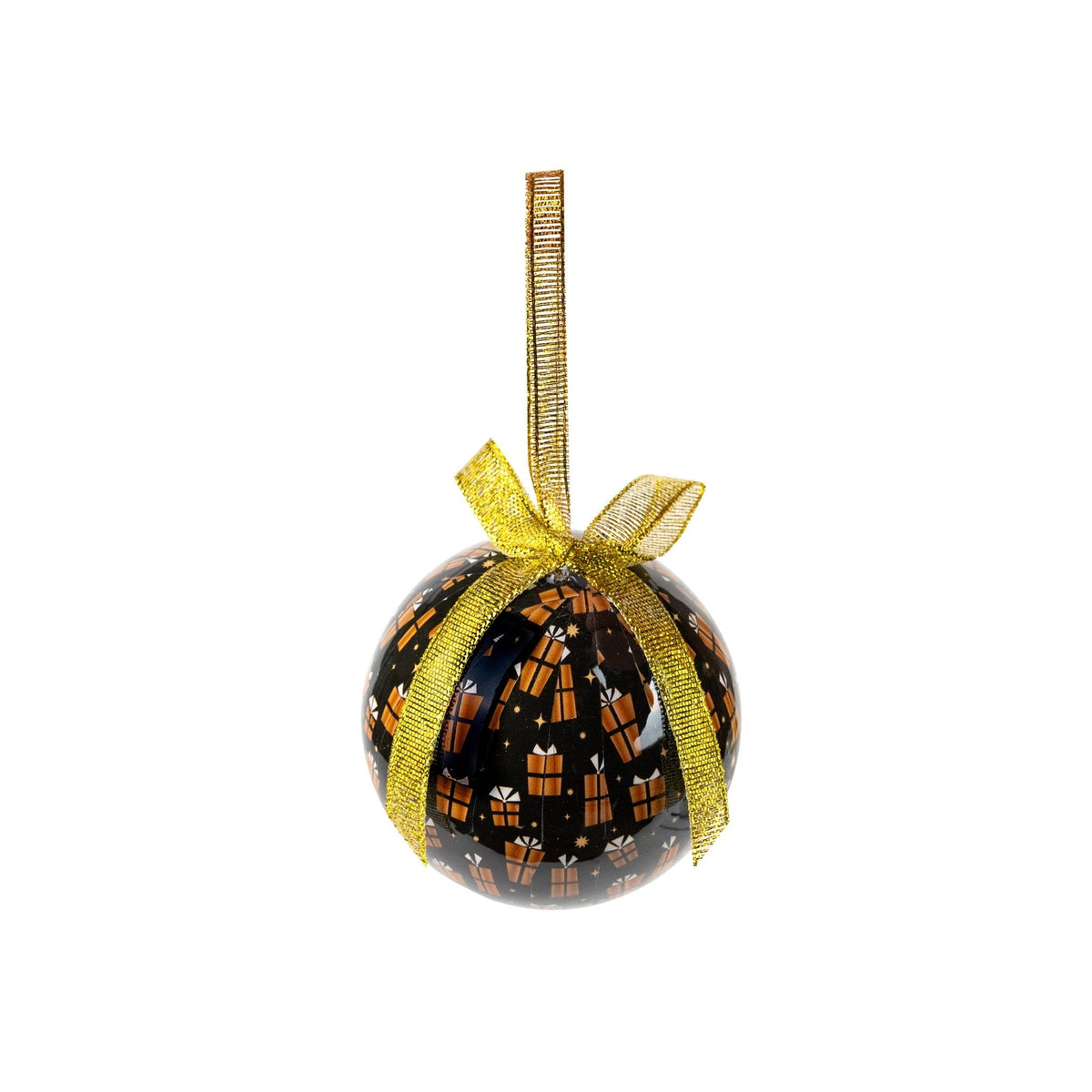 "Modern X-Mas" bauble box, 15-piece – Black/White/Gold