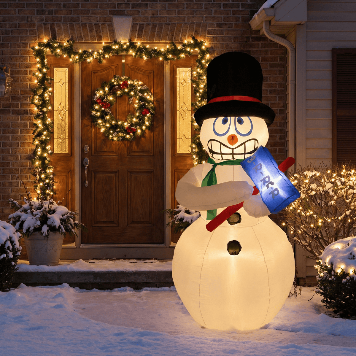 Inflatable LED Snowman – Outdoor Christmas Decoration 175 cm