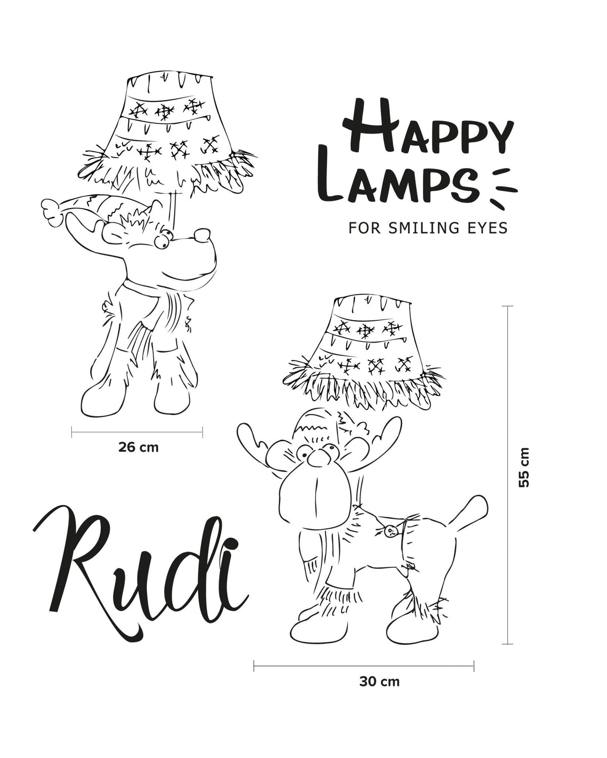 LED reindeer "Rudi" – Christmas decoration 55 cm