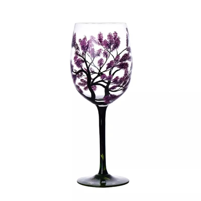SeasonsGlass Hand-painted Four Seasons Wine Glass
