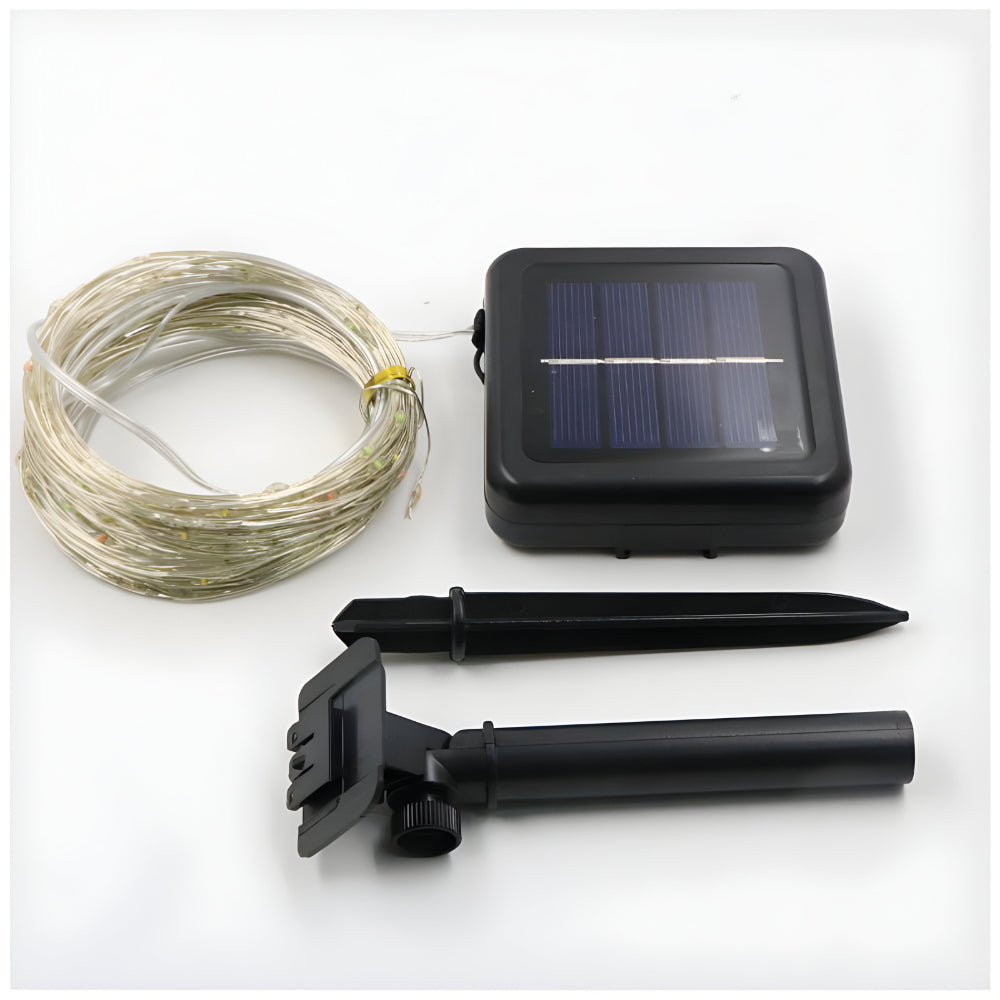 Solar String Lights Outdoor Waterproof – LED Garden Lighting with 8 Light Modes