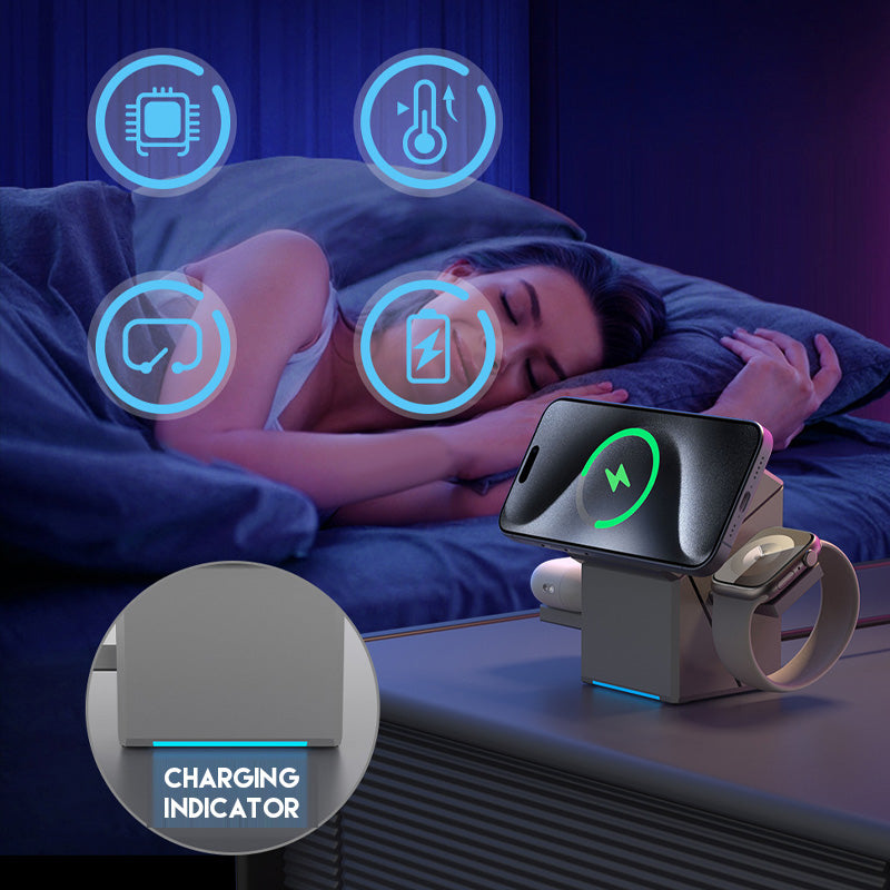 ChargingDock – 3-in-1 Magnetic Charging Dock with Stand