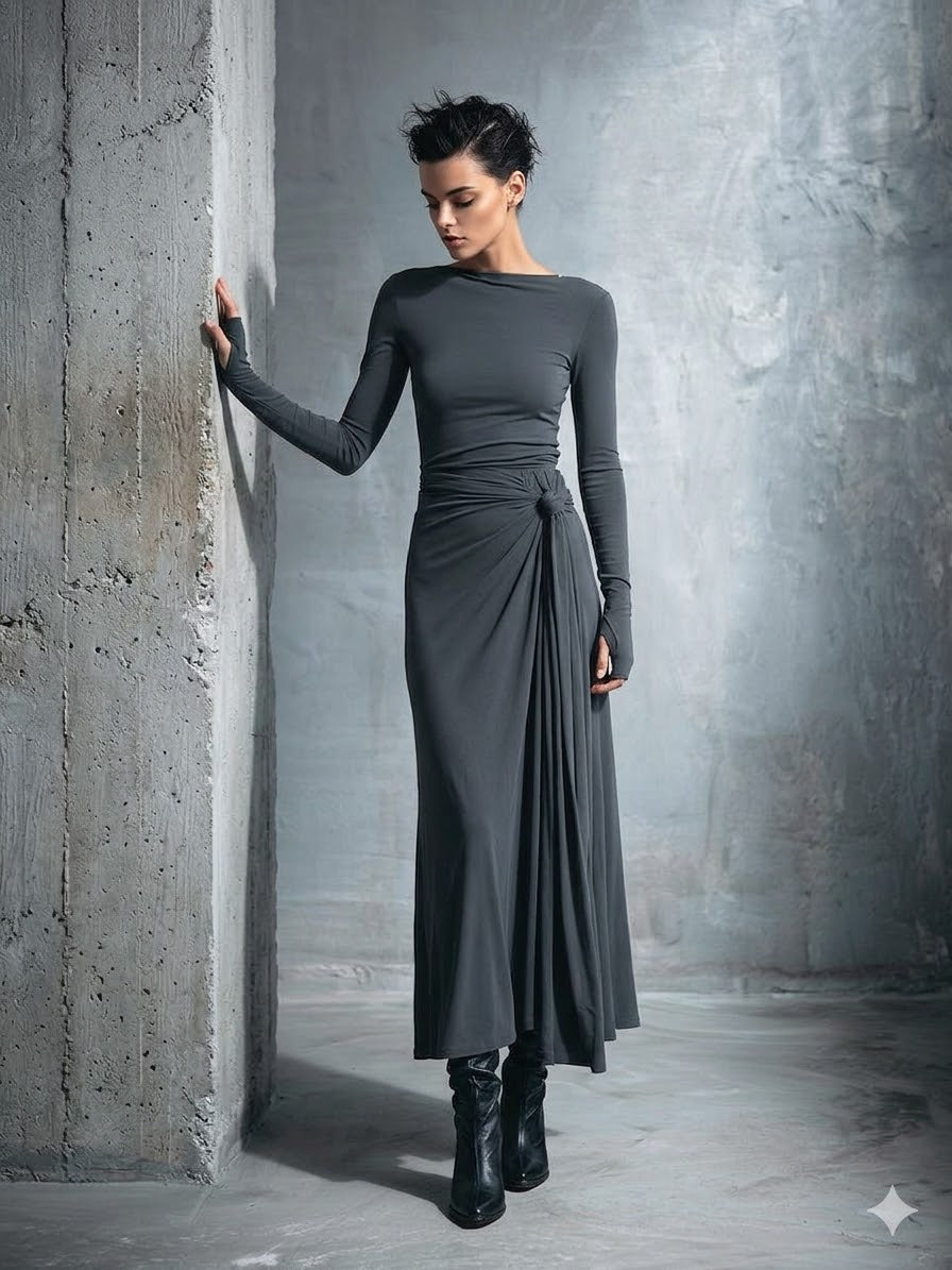 Maxi Dress Wrap Dress With Flowy Maxi Skirt