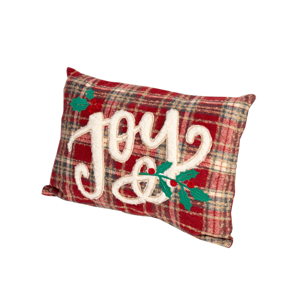 Christmas Decorative Pillow "Joy" – Red