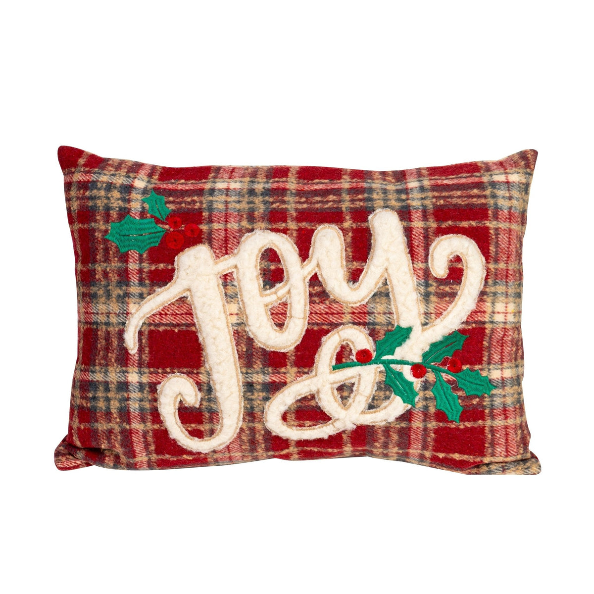 Christmas Decorative Pillow "Joy" – Red