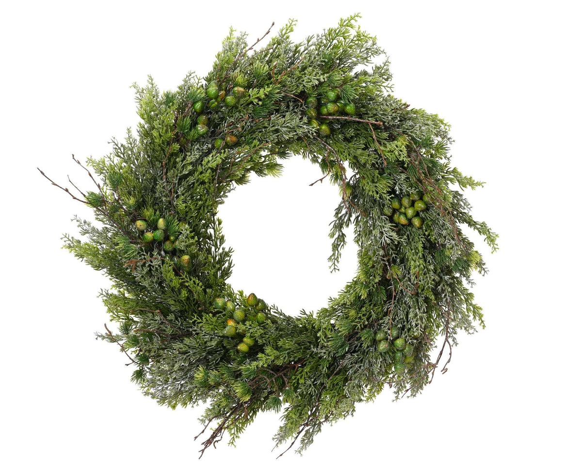 Large natural winter wreath – indoor 60 cm